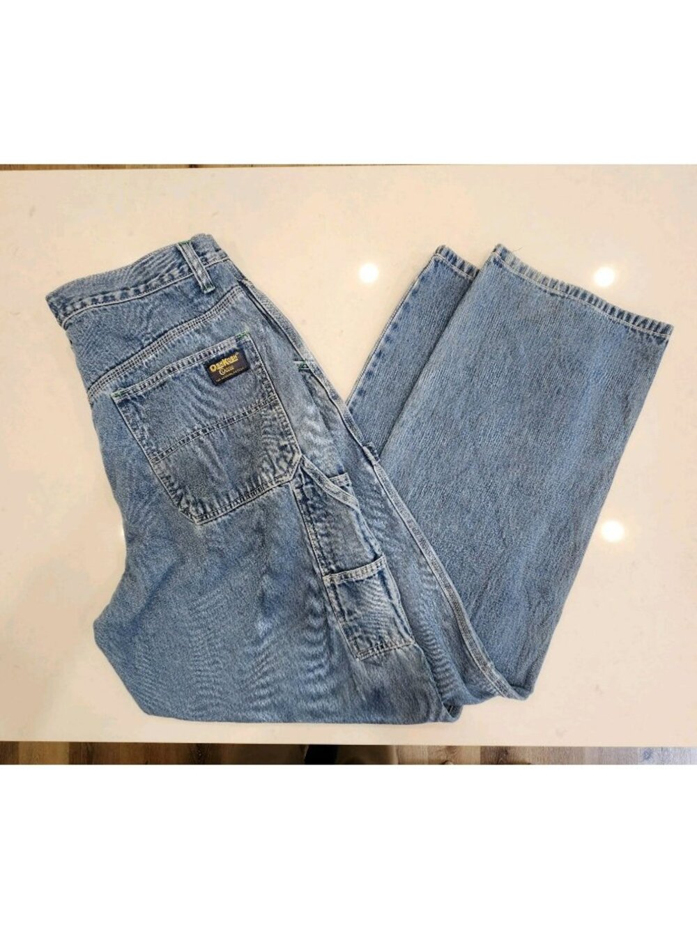 Vintage Oshkosh Classic Carpenter Jeans Blue Medium Wash Mens 34x34 90s Baggy